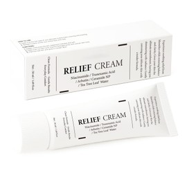 Relief Cream for Skin Barrier Support, Soothing & Nourishing Care for Blemish-Prone and Uneven Skin Tone with Arbutin, Tranexamic Acid & Niacinamide, Vegan Formula for Sensitive Skin, 1.69 fl oz