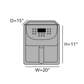 Covermates Keepsakes – Air Fryer/Deep Fryer Cover – Dust Protection - Stain Resistant - Washable – Appliance Cover, Cream