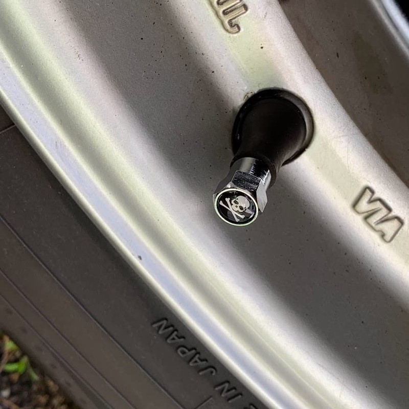 Roost Aluminum Tire Valve Cap Tire Wheel Rim Air Valve