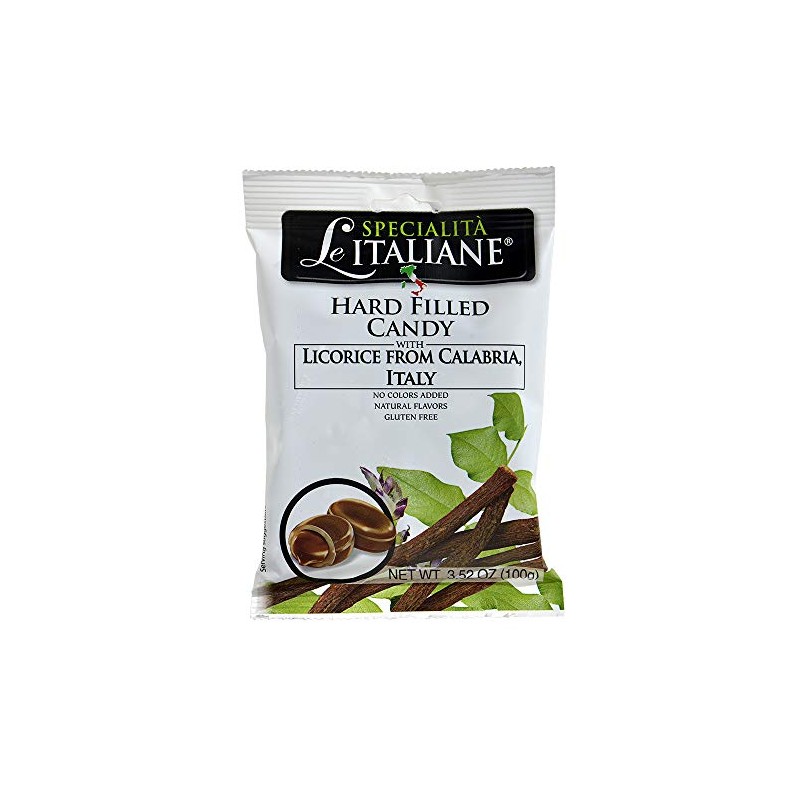 Serra Hard Filled Candy with Licorice from Calabria, 3.52 Ounce