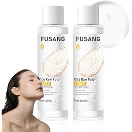 2PCS Rice Toner for Face,Moisturizing Non-Greasy Rice Water Facial Toner for All Skin Types,Hydrating Rice Face Toner for Women