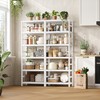 FOTOSOK 6-Tier Bamboo Shelf Set of 2, Bamboo Bookcase with
