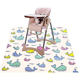 Baby High Chair Splat Floor Mat, 43.3â³Waterproof Washable Anti Slip Splash Mat with No Layering Design, Baby Mess Mat for Art/Crafts/Painting/Playtime, Table Cloth and Picnic Mat