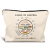 LIANGW Circle of Control Mental Health Makeup Bag, Mental Health