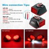 Partsam Submersible Under 80" LED Trailer Light Kit,Square Stop Turn
