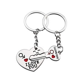 A Pair Couple Keychain - My Heart will Go On, You are My Only Love.The Key to My Heart Couple Keychain, The Best Gift for love.