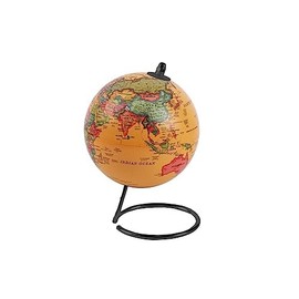 I-TOTAL® - Globo terráqueo giratorio en eje, base de plástico (OLD MAP)