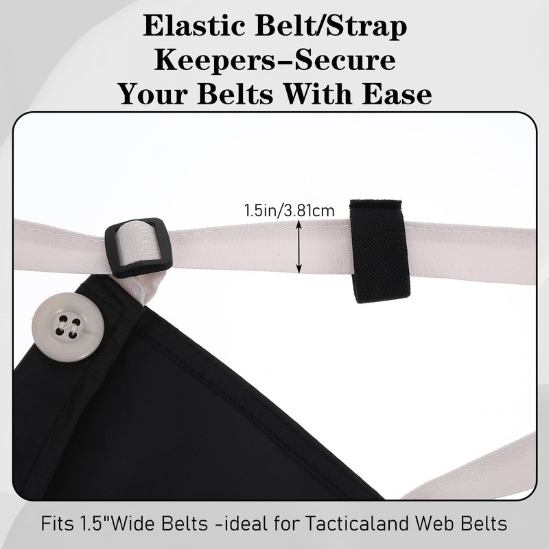 Pack of 20 Replacement Belt Loops, Elastic Belt Loops, No