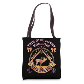 Hunting Girl With Her Dad Outdoor Adventure Fun Father's Day Tote Bag