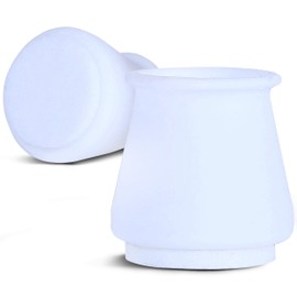 Floor Protectors for Chairs -16 Pieces Chair Leg Floor Protectors with 3mm Thick Durable Pad Prevent Scratches, Anti Slip Leg Caps, 100% Non-Toxic (Small, White) by Furniture Footies