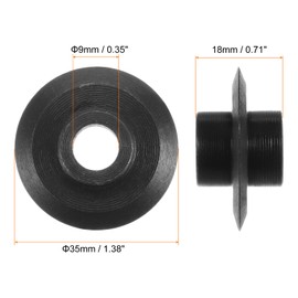 HARFINGTON 2pcs Replacement Cutter Wheels 35mm OD x 9mm ID x 18mm T Spare Wheel Blade for Tubing Cutters