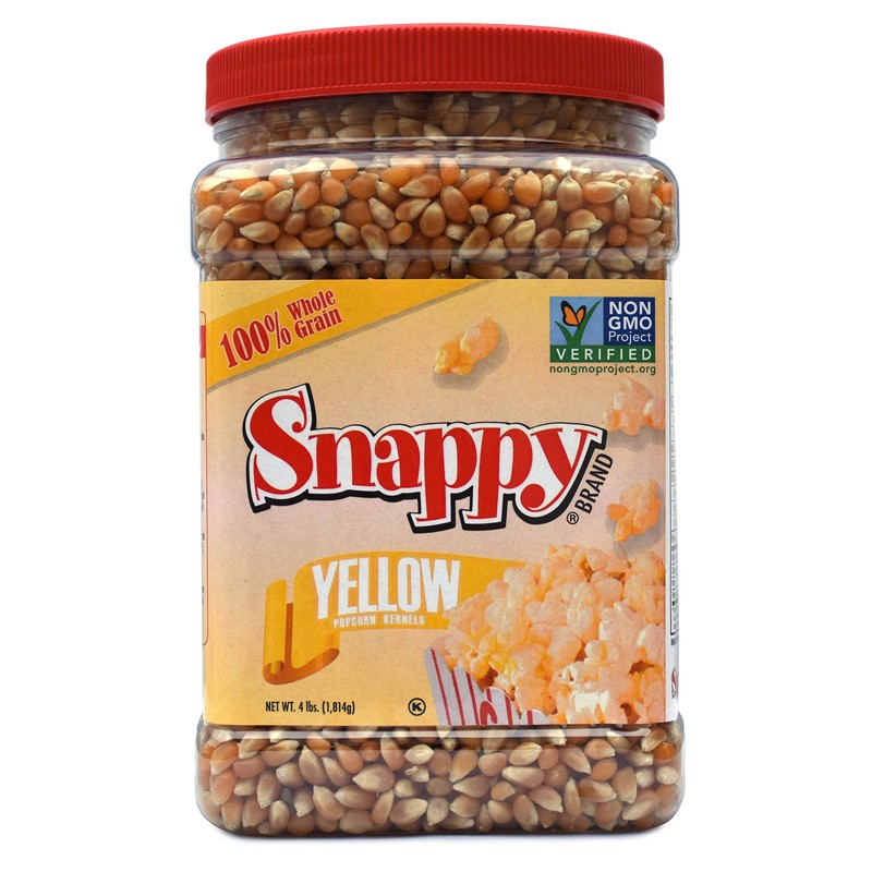 Snappy Yellow Popcorn Kernels for Popping with Popcorn Machine, Air