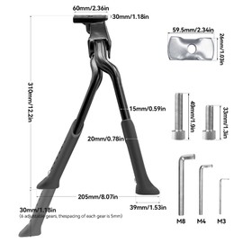 ZHIYUQL Bicycle Stand Double Stand Rear Stand 20-28 Inch Adjustable Aluminium Alloy