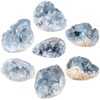 KYEYGWO 10-49 g Natural Blue Celestite Druze Raw Piece, Irregular