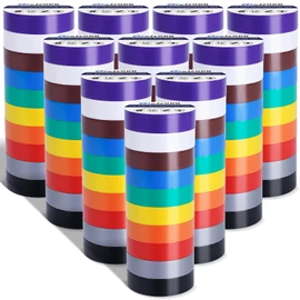 Oleitodh 100 Rolls Colored Electrical Tape Bulk 3/4 Inch x 66ft, Waterproof Vinyl Electric Tape High Temp Insulation Tape for Electrical Protection Home Outdoor Electric Insulating Wire Wrapping