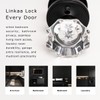 Linkaa Keyless Privacy Lock Crystal Glass Door Handle Door Knob