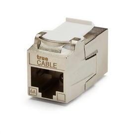 trueCABLE Shielded Cat6A Keystone Jack Coupler, PoE++ (4PPoE), UL Listed, ETL Verified, ANSI/TIA 568-2.D Cat 6A Performance Compliant, Female to Female RJ45 Couplers, 12 Pack