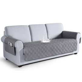 VANSOFY Couch Cover, Waterproof Sofa Covers Washable Slipcover Furniture Protector Couch Seat Covers Non-Slip Couch Cover for Dogs, Pets(Sofa, Light Gray)