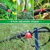 Rolcoassuns 100Pcs 1/4 Inch Adjustable Irrigation Drippers, 360° Micro Drip