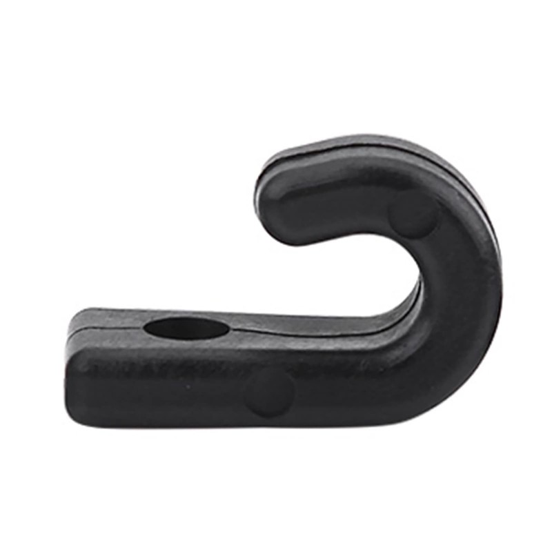 QANYEGN 25Pcs Black Nylon J Hooks, Black Nylon Tie Down