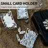 Cosmeria Sliver Irregular Frame Photocard Holder Keychain, Electroplated Y2K ID