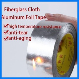 유리 섬유 천 알루미늄 호일 테이프 고온 방지 방수 태양 보호 범위 후드 난연제 [03 5Pcs-Thickened] Fiberglass Cloth Aluminum Foil Tape High Temperature Resistant Waterproof Sun Protection Range Hood Flame Retardant [03 5Pcs-Thickened]