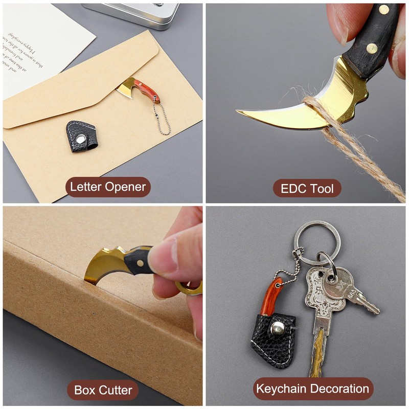 Ruksifg Mini Knife Set Tiny Knife EDC Knife for Package