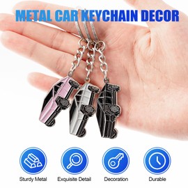 Rislobx Car Key Chain for Truck, Metal Cool Key Chain Fob Cover Car Mods Keychain for Men Women Accessory with Key Ring (Black)
