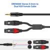 DREMAKE 3FT 1/8'' Male to Dual XLR Female Audio Y