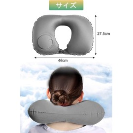 ANNA SHOP Neck Pillow, Pump-type, U-Shaped Pillow, Double Valve, Portable Pillow, Headrest, Neck Pillow, Air Pillow, Neck Pillow, Manually Pressed Inflatable, Nekpilow, Airplane, Travel Pillow