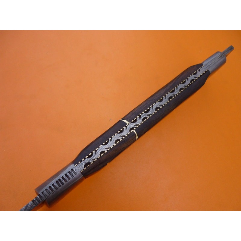 Custom Hand Forged Damascus Steel Tanto Sword Viking Blood Grooved