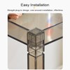 Acrylic Utility Rolling Cart,3-Tier Acrylic Bar Cart with Pulling Handle