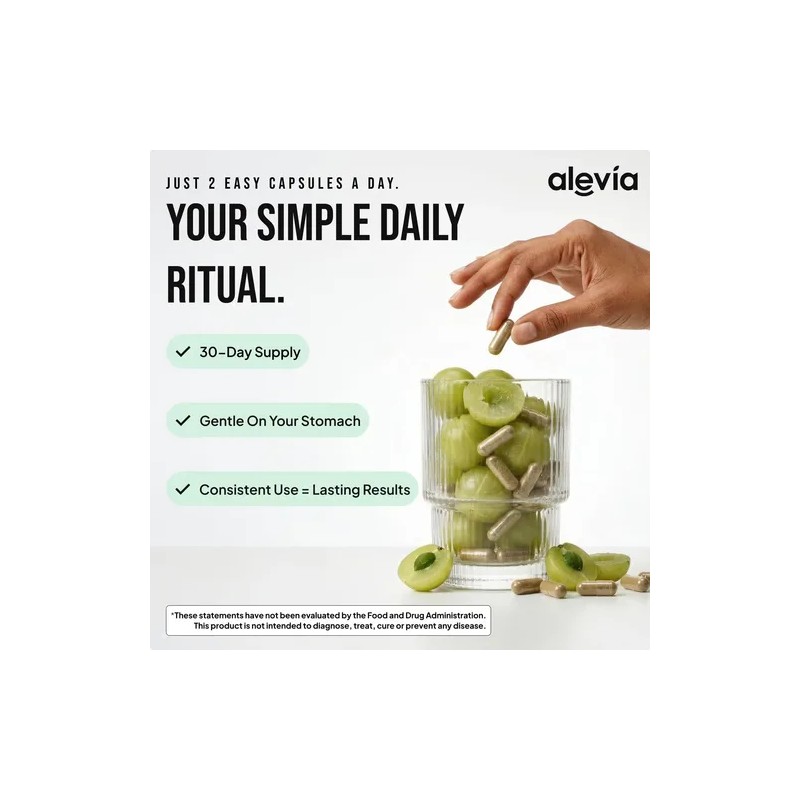 Alevia Cápsulas Orgánicas Amla De 1000 Mg Grosella Espinosa
