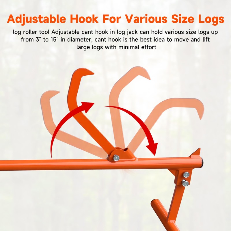 50.9" for Log Lifter, Adjustable Log Roller,Log Roller Tool,Heavy Duty