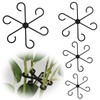 Pack of 4 Plant Holders, Shrub Holders, Black, Reusable Plant