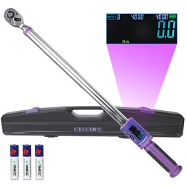 UYECOVE Digital Torque Wrench 1/2 Drive, (14.7-295 FT-LB/20-400N.M) ±2% High Accuracy Digital Torque Wrench, With Vibration, Buzzer and LED Alert