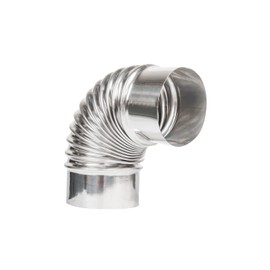 SoloWilder Wood Stove Pipe 3.5in 90 Degree Elbow Extension Tube Chimney Flue Exhaust