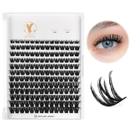 ACTROL Individuelle Wimperncluster ACT-B 0.05 8-16mm Mix D Curl - Natürliche & voluminöse Wimpern, wiederverwendbare DIY Wimpernverlängerungen für individuelle Looks - Hypoallergen & Cruelty-Free