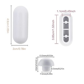 Amindz Pack of 20 Toilet Seat Damper Toilet Seat Bumpers Toilet Seat Spacer Support Plugs for Toilet Seat, Seat Damper Toilet Universal Damper, Toilet Seat Buffer