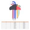 9 Pcs Hex Wrench Set Color Coded Non Slip CR