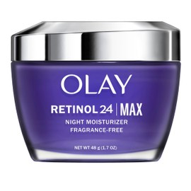 Olay Retinol 24 Max Moisturizer, Retinol Hydrating Night Face Cream, Non Greasy, Fragrance-Free 1.7 oz