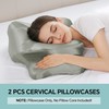 HOMBYS 2-Pack Satin Cervical Pillowcases (Only Pillowcase), Silky Satin Butterfly-Shaped
