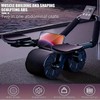 Abdominal Muscle Roller With Knee Pad, Automatic Rebound Abdominal Wheel,