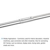 sourcing map Rail Pipe Fitting 2-Way 60 mm 304 Stainless