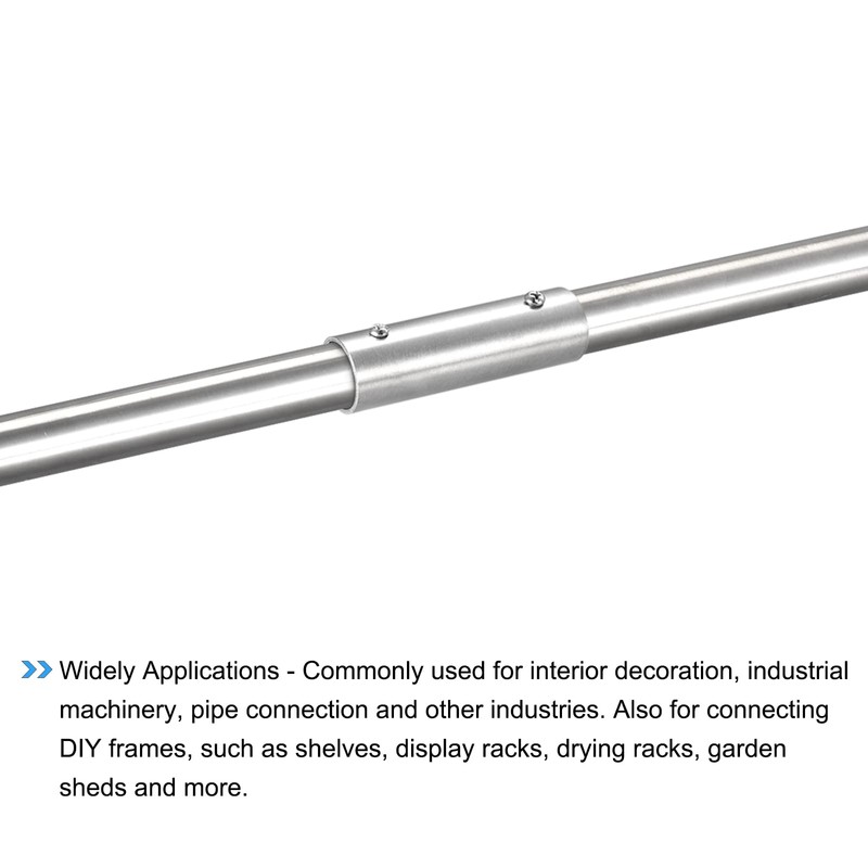 sourcing map Rail Pipe Fitting 2-Way 60 mm 304 Stainless
