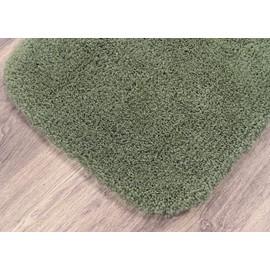 Garland Rug Serendipity Deep Fern Green 5 Piece Set (Contour Rug, 5 Bath Rugs) Shaggy Nylon Washable Bathroom Rug Set - Soft, Absorbent, and Stylish for Your Bathroom