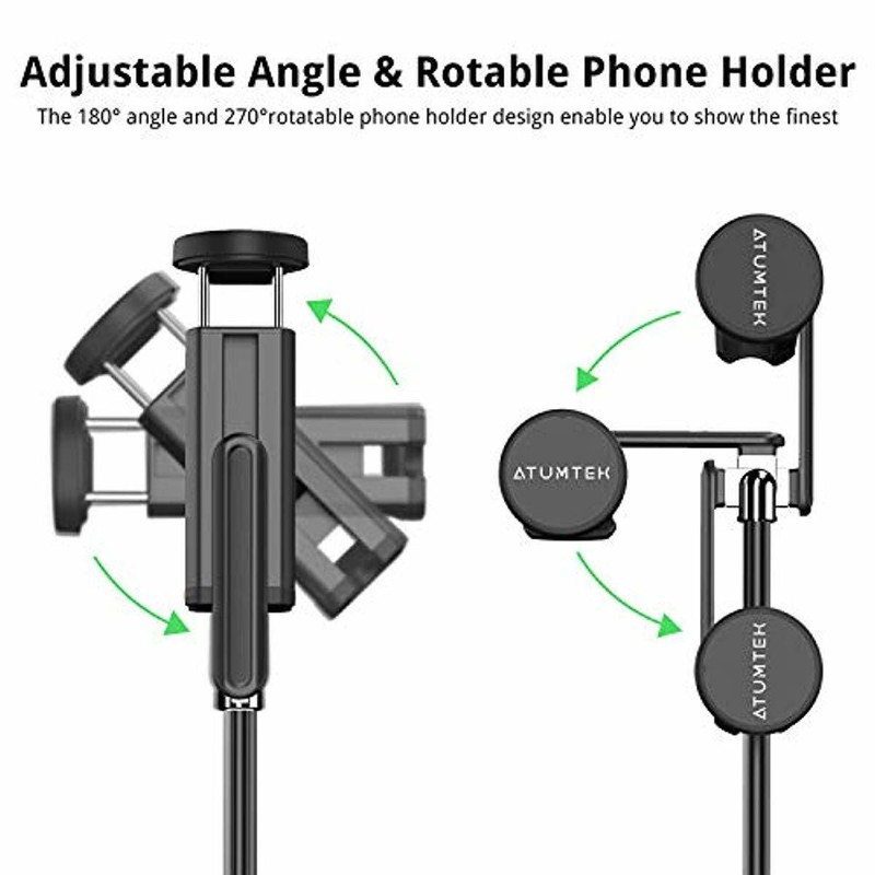 Universal ATUMTEK Bluetooth Selfie Stick Tripod, Mini Extendable 3 in