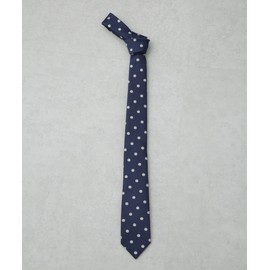 Nano Universe 668-4242201 Men's Washable Dot Necktie, Kyoto, 120 navy