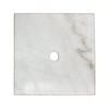 Lamp/Sculpture Base-Marble-5"-Square: Black or White (1 Pc.) (5" Marble-Square-White-No Cord