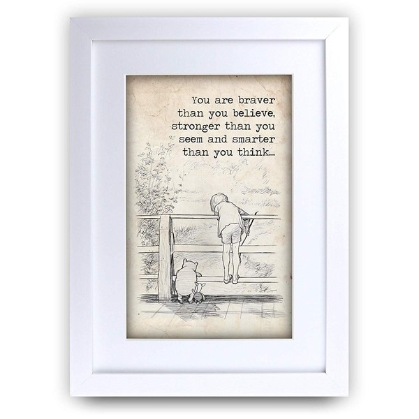 HWC Trading FR Winnie the Pooh Braver Stronger Smarter A4
